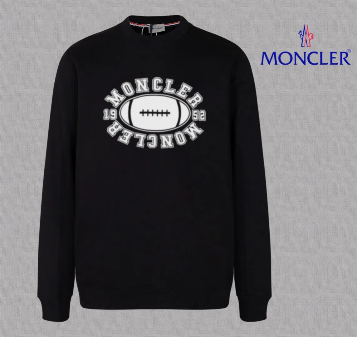 【 In Stock】 〖 𝐌𝐎𝐍𝐂𝐋𝐄𝐑~ 〗 440g ， 😎 ， ， Factory 2025 T ， ， Premium LOGO， Same Style ：Black White Size：S M L XL 2XL